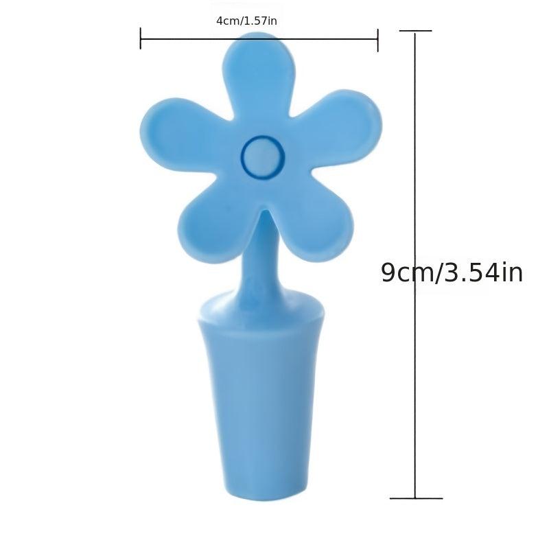 Flower Silicone Wine Stopper, Reusable Bottle Cork Plug