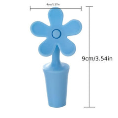Flower Silicone Wine Stopper, Reusable Bottle Cork Plug