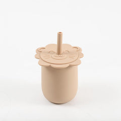 1pc Silicone Sippy Trainer Straw Cups Double Handle Baby Training Cup