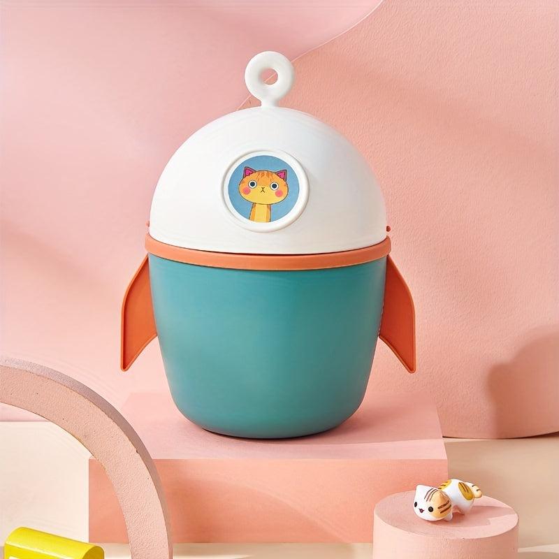 Small Rocket Clamshell Wastebasket Desktop Trash Can