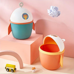 Small Rocket Clamshell Wastebasket Desktop Trash Can