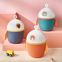 Small Rocket Clamshell Wastebasket Desktop Trash Can