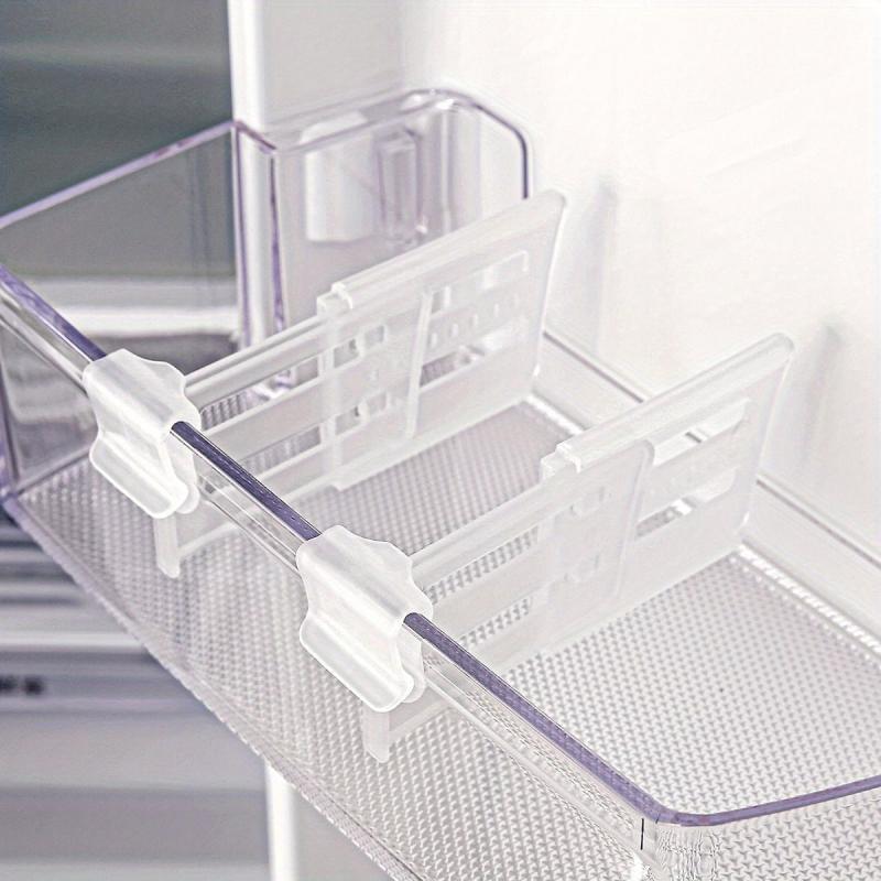 8pcs Adjustable Fridge Space Allocator Divider for Beverages & Sauces