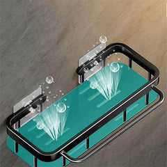 Wall-mounted Kitchen Storage Rack with Drain Basket