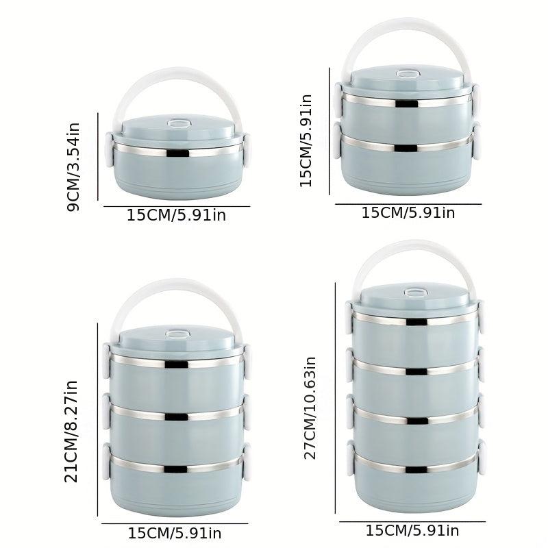 Portable Stainless Steel Lunch Box Bento Box Leak Proof Food Container