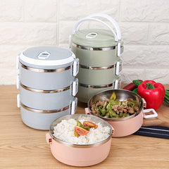 Portable Stainless Steel Lunch Box Bento Box Leak Proof Food Container