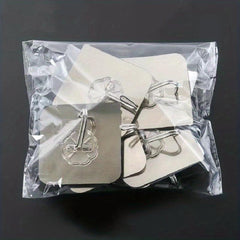 10pcs Transparent Self-adhesive Bathroom Kitchen Door Back Hook