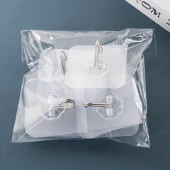 10pcs Transparent Self-adhesive Bathroom Kitchen Door Back Hook