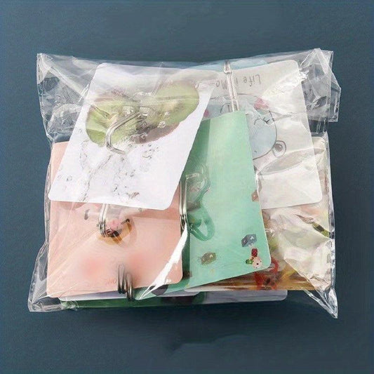 10pcs Transparent Self-adhesive Bathroom Kitchen Door Back Hook