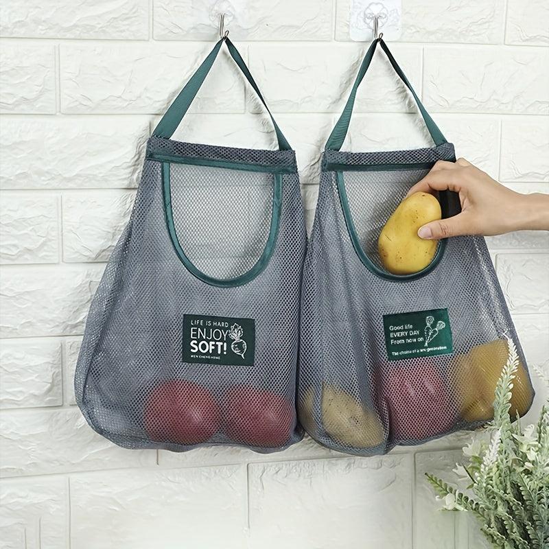 Mesh Hanging Bag Storage for Garlic Ginger Onion Fruit Vegetable