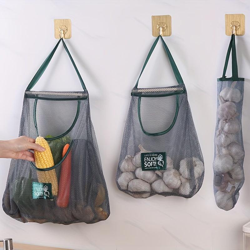 Mesh Hanging Bag Storage for Garlic Ginger Onion Fruit Vegetable
