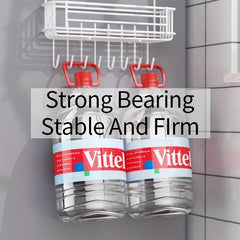 Refrigerator Spice Rack Hanging Shelf with Hooks