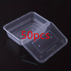 Plastic Food Storage Containers with Lids - Microwavable - 10/20/50pcs