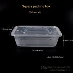 Plastic Food Storage Containers with Lids - Microwavable - 10/20/50pcs