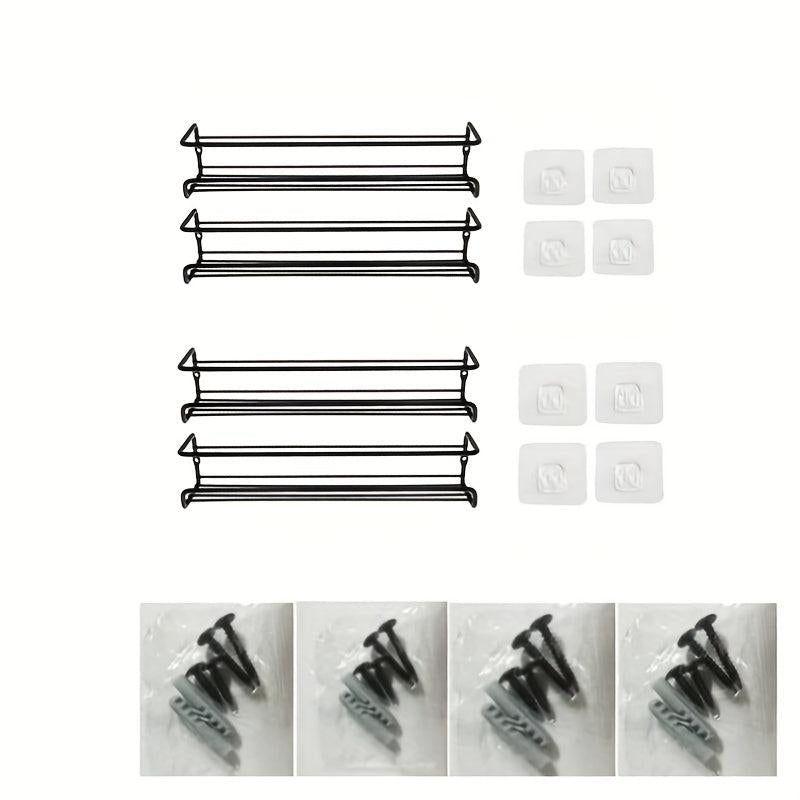 4 Tier Spice Rack Wall Mount Organizer for Cabinet