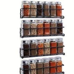 4 Tier Spice Rack Wall Mount Organizer for Cabinet