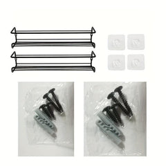 4 Tier Spice Rack Wall Mount Organizer for Cabinet