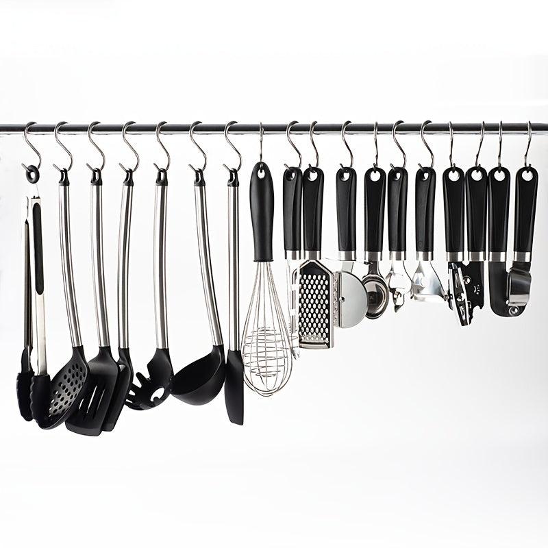 10pcs S Hooks Stainless Steel Heavy Duty Hanging Hooks Kitchen Utensils