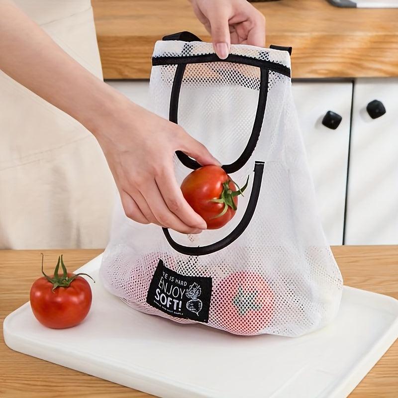 Mesh Hanging Bag for Kitchen Storage Breathable Hangable Bag Home Supplies