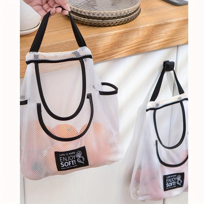 Mesh Hanging Bag for Kitchen Storage Breathable Hangable Bag Home Supplies