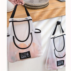 Mesh Hanging Bag for Kitchen Storage Breathable Hangable Bag Home Supplies