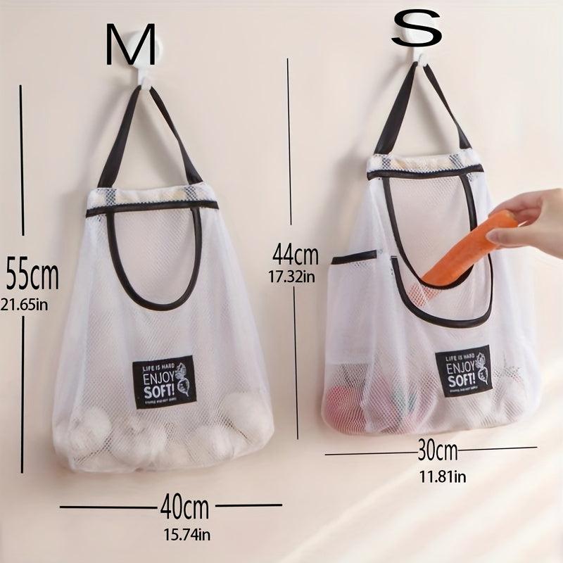 Mesh Hanging Bag for Kitchen Storage Breathable Hangable Bag Home Supplies