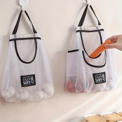 Mesh Hanging Bag for Kitchen Storage Breathable Hangable Bag Home Supplies