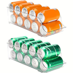 Refrigerator Can Dispenser Organizer Rack Clear Plastic