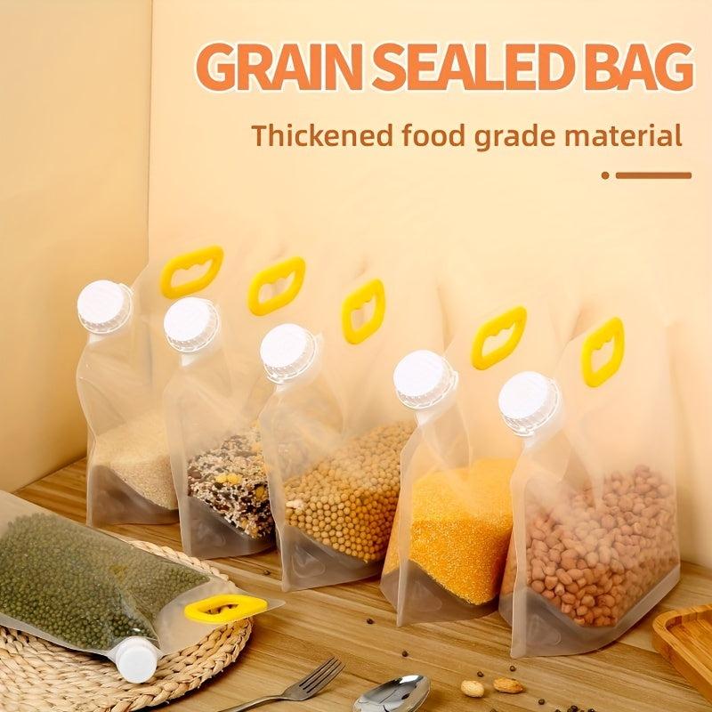 5pcs Foldable Sealed Food Storage Bags with Lids