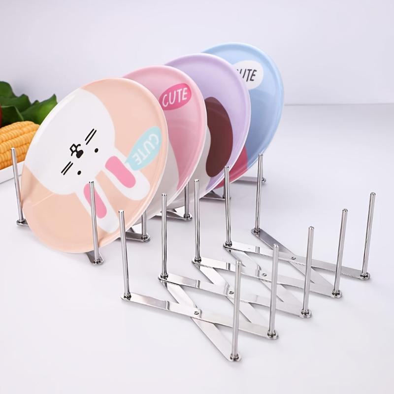 Stainless Steel Folding Pot Lid Rack for Ribs, Roast Meat - Multifunctional