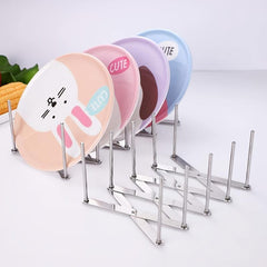Stainless Steel Folding Pot Lid Rack for Ribs, Roast Meat - Multifunctional