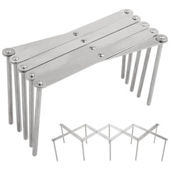 Stainless Steel Folding Pot Lid Rack for Ribs, Roast Meat - Multifunctional