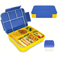 Leakproof Square Lunch Box w/ Microwave Heating Divided Bento Box Spoon Fork