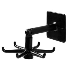 360 Degree Rotating 6 Claw Rack Organizer Self Adhesive Towel Rack