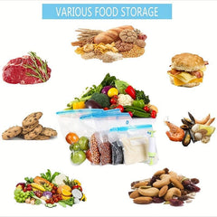 15pcs Reusable Vacuum Food Bags Pump Sealing Clips for Preservation