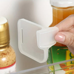 4pcs Fridge Space Allocator Divider Clip Adjustable Retractable Divider Plate