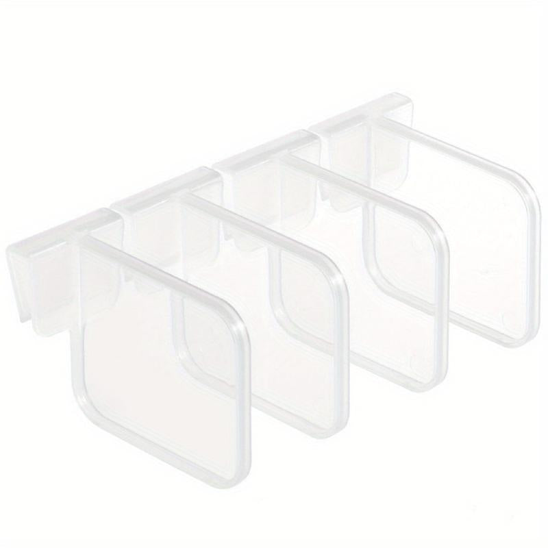 4pcs Fridge Space Allocator Divider Clip Adjustable Retractable Divider Plate