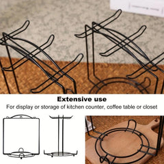 Hanging Cup Holder Coffee Cup Holder with 6 Discs and 6 Cup Bracket