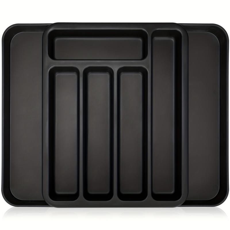 1pc Expandable Drawer Flatware Organizer 3 In 1 Cutlery Organizer