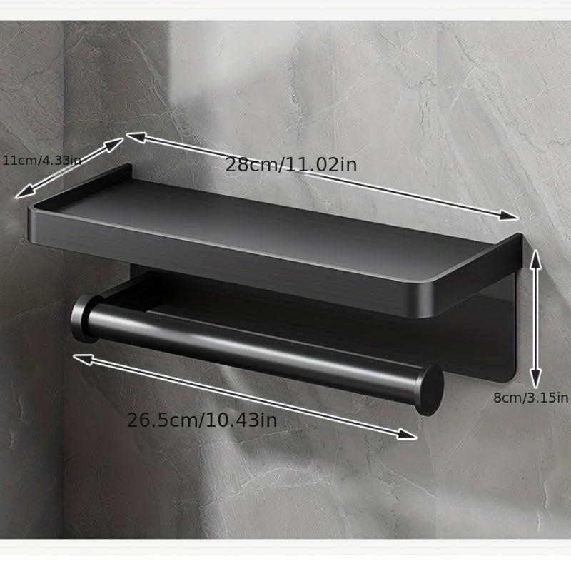 Wall Mounted Spice Rack With Shelf Condiment Storage Towel Rail
