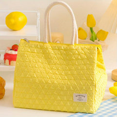 Insulated Lunch Box Bag Bento Handbag Waterproof Student Meal Bag