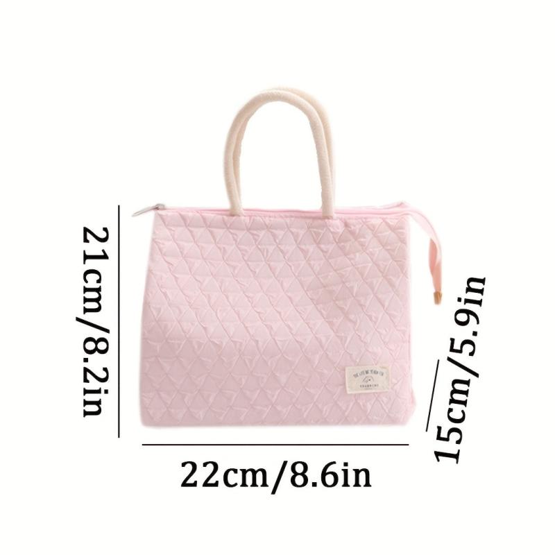 Insulated Lunch Box Bag Bento Handbag Waterproof Student Meal Bag