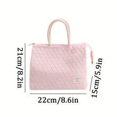 Insulated Lunch Box Bag Bento Handbag Waterproof Student Meal Bag
