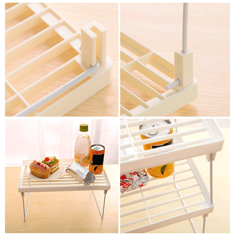 1pc Foldable Storage Rack Shelf Stackable Kitchen and Bathroom Organizer