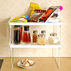 1pc Foldable Storage Rack Shelf Stackable Kitchen and Bathroom Organizer