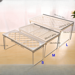 1pc Foldable Storage Rack Shelf Stackable Kitchen and Bathroom Organizer