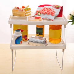 1pc Foldable Storage Rack Shelf Stackable Kitchen and Bathroom Organizer