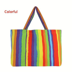 LGBT Rainbow Canvas Bag - Stylish and Large Capacity Tote