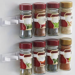 1pc Spice Clips Holder Cabinet Organizer 5 Spice Jars Pantry Inside Cabinet