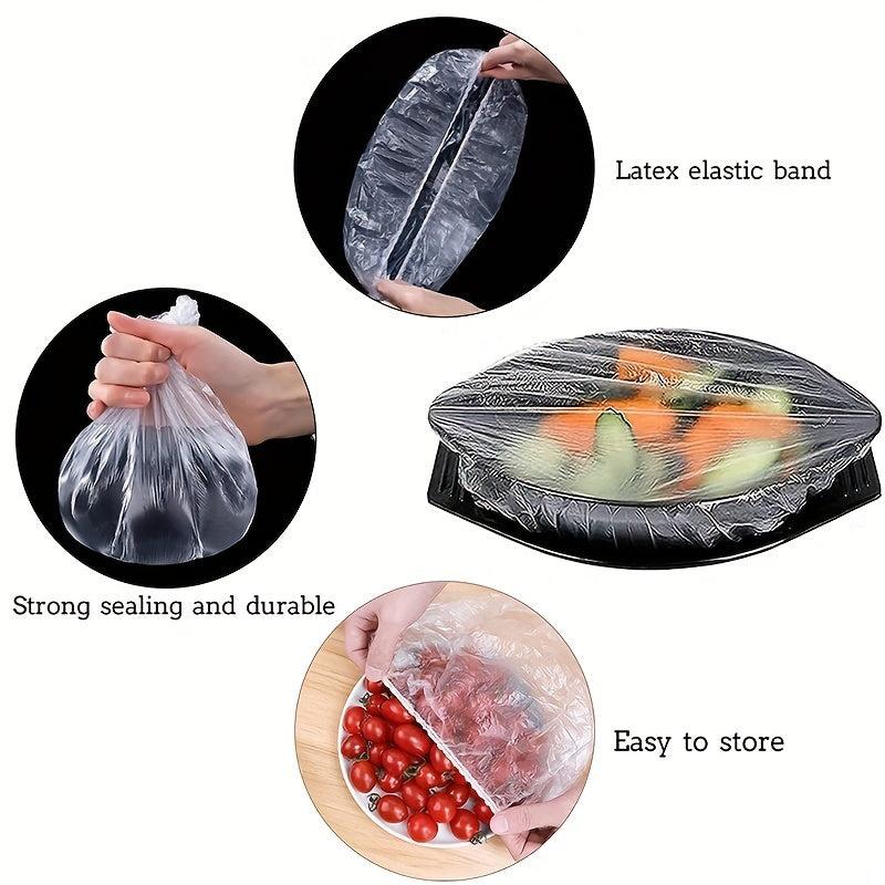 50 pcs Reusable Silicone Food Storage Covers for Bowls Plates Dishes
